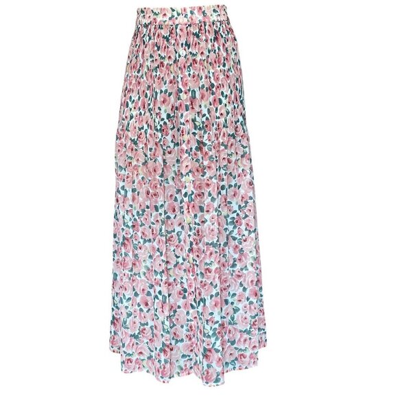 EXPRESS Campaignie Internationale Floral Pull-On/Button-Up Midi Skirt Sz L #345H - Picture 2 of 9
